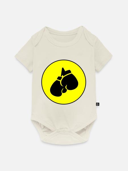 Boxhandschuhe symbol - Baby Premium Kurzarmbody - Naturweiß