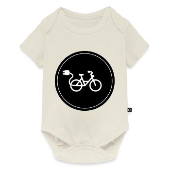 ebike fahrrad Radfahren - Baby Premium Kurzarmbody - Naturweiß - Vorne