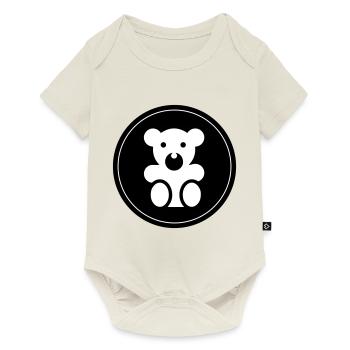 Ours en peluche bébé ours - Body à manches courtes Premium Bébé - blanc cassé - Devant