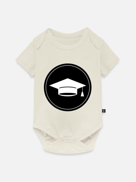 Student Abschluss - Baby Premium Kurzarmbody - Naturweiß