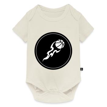 Basketball flame - Baby Premium short-sleeve bodysuit - off white - Front