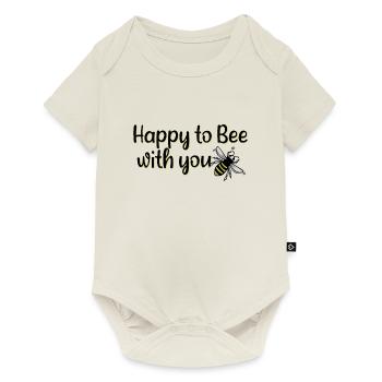 happy to bee with you - Baby Premium short-sleeve bodysuit - off white - Front
