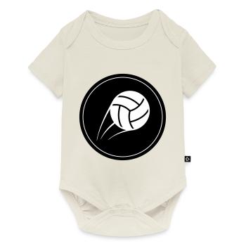 Cercle de symboles de volleyball - Body à manches courtes Premium Bébé - blanc cassé - Devant