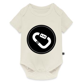 Climbing equipment carabiner circle - Baby Premium short-sleeve bodysuit - off white - Front