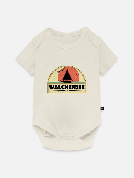 Walchensee - Baby Premium Kurzarmbody - Naturweiß