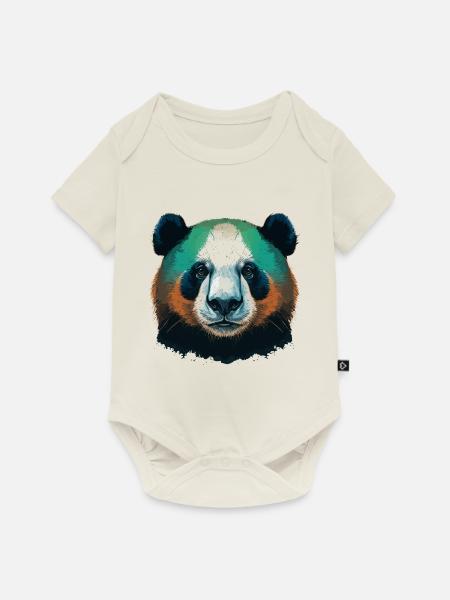 Panda Lover Geschenk - Baby Premium Kurzarmbody - Naturweiß