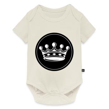 Krone Silhouette icon - Baby Premium Kurzarmbody - Naturweiß - Vorne