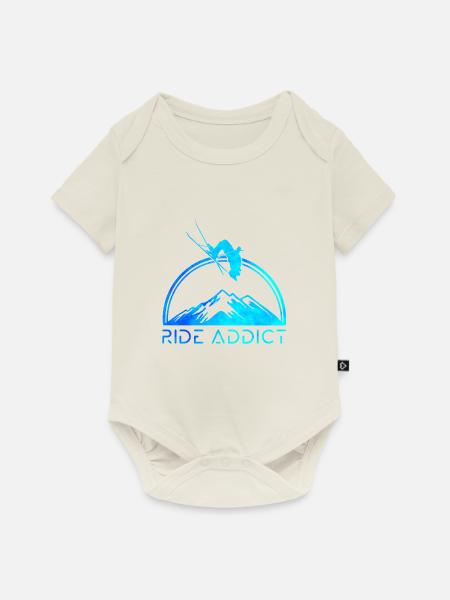 Skifahrer-Süchtiger - Baby Premium Kurzarmbody - Naturweiß