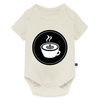 Logo du café - Body à manches courtes Premium Bébé - blanc cassé - Devant