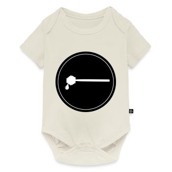 Stick chisel symbol beekeeper - Baby Premium short-sleeve bodysuit - off white - Front