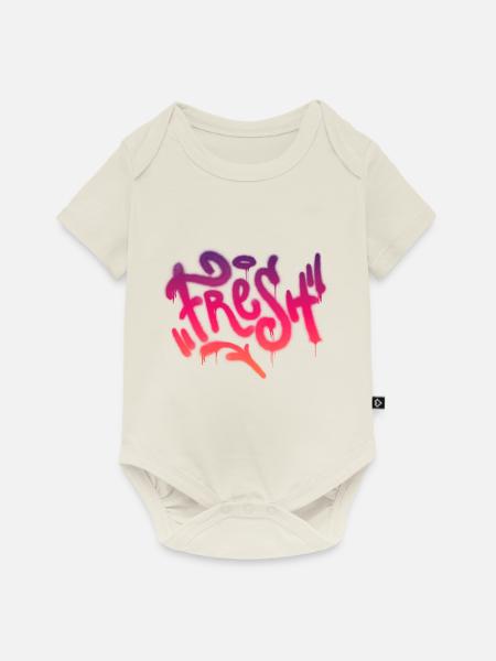 Fresh Graffiti - Baby Premium Kurzarmbody - Naturweiß