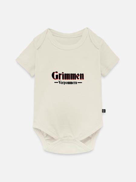 grimmen - Baby Premium Kurzarmbody - Naturweiß