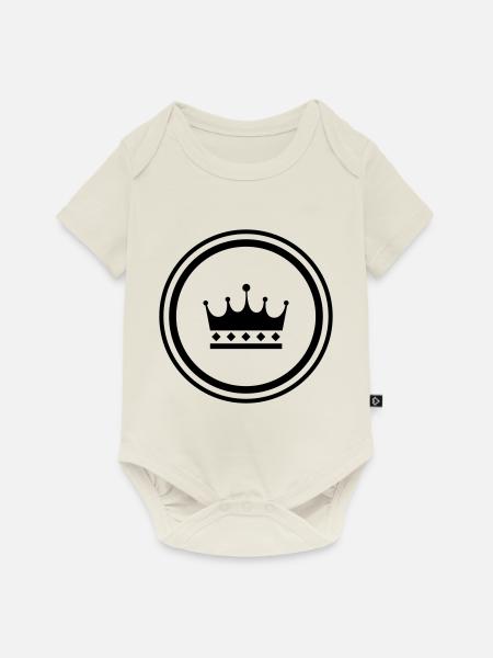 Krone Symbol - Baby Premium Kurzarmbody - Naturweiß