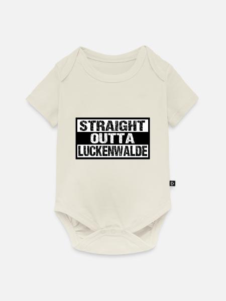 Luckenwalde - Baby Premium Kurzarmbody - Naturweiß