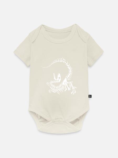 Raptor-Skelett - Baby Premium Kurzarmbody - Naturweiß