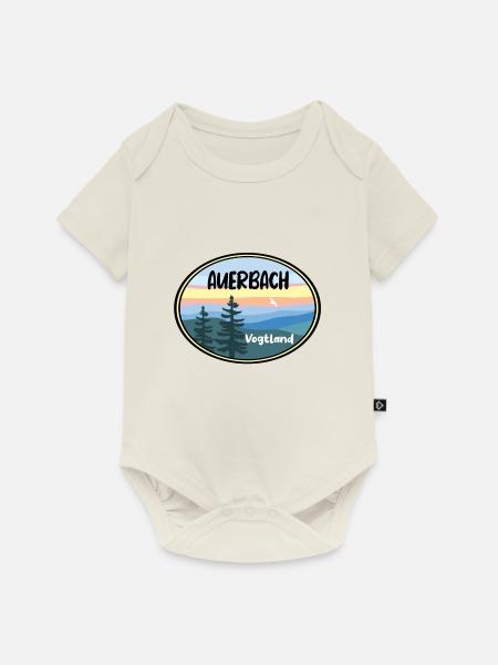 Auerbach - Baby Premium Kurzarmbody - Naturweiß