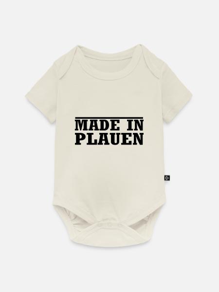 Plauen - Baby Premium Kurzarmbody - Naturweiß
