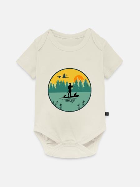 standup paddeln - Baby Premium Kurzarmbody - Naturweiß