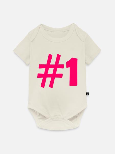 #1 - Baby Premium Kurzarmbody - Naturweiß