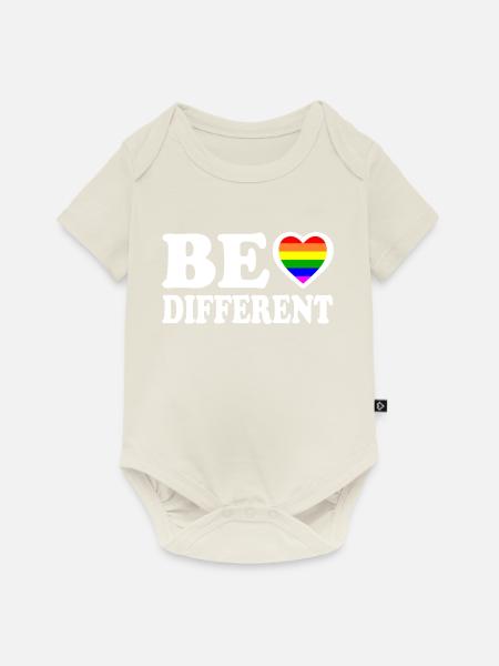 Be different - Baby Premium Kurzarmbody - Naturweiß