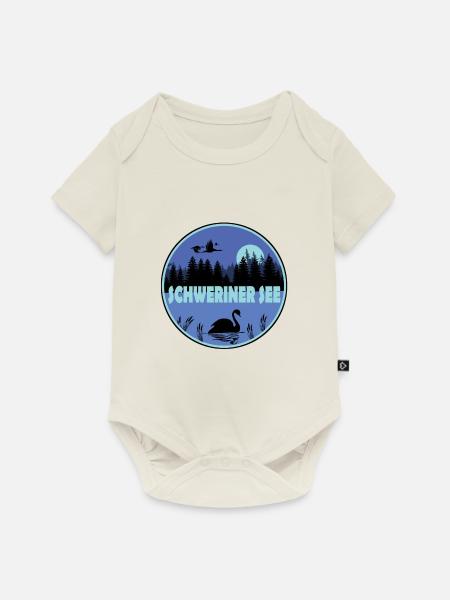 Schweriner See - Baby Premium Kurzarmbody - Naturweiß