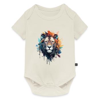 Artistic Lion - Baby Premium short-sleeve bodysuit - off white - Front