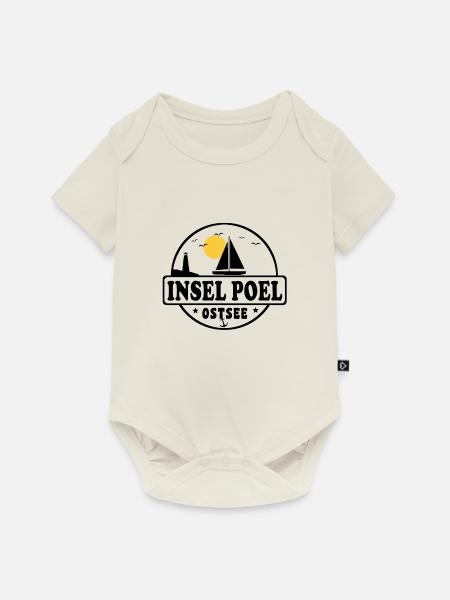 Insel Poel Ostsee Segelboot Leuchtturm - Baby Premium Kurzarmbody - Naturweiß