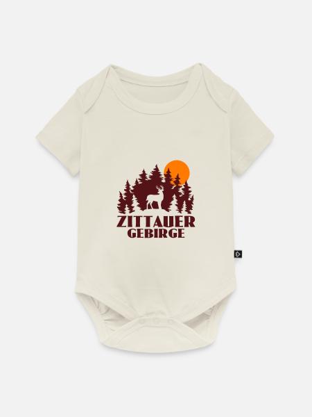 Zittauer Gebirge - Baby Premium Kurzarmbody - Naturweiß