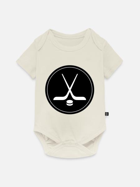 icehockey symbol - Baby Premium Kurzarmbody - Naturweiß