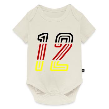 12 Symbole numérique Allemagne - Body à manches courtes Premium Bébé - blanc cassé - Devant
