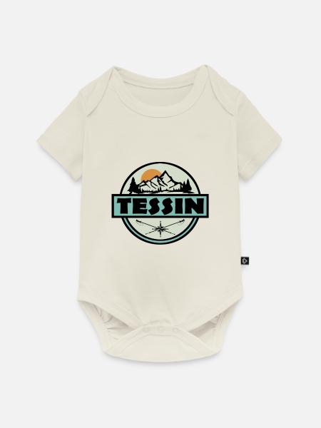 Tessin - Baby Premium Kurzarmbody - Naturweiß
