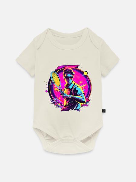 Tennis - Baby Premium Kurzarmbody - Naturweiß