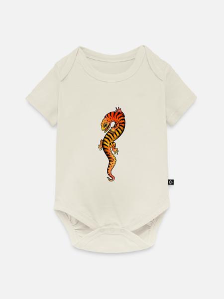 Eidechsen-Tattoo-Stil - Baby Premium Kurzarmbody - Naturweiß