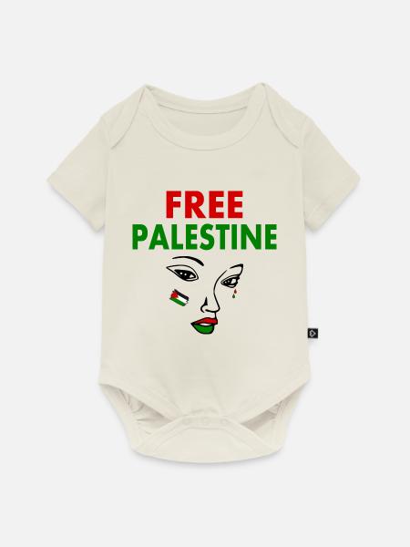 Free palestine - Baby Premium Kurzarmbody - Naturweiß