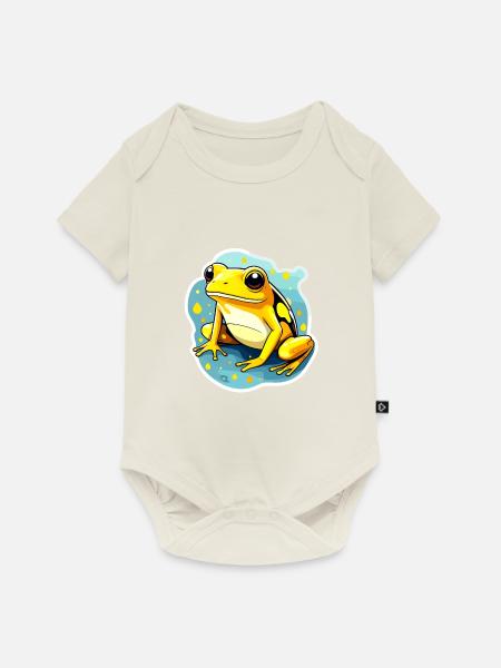Pfeilgiftfrosch Frosch Zeichnung - Baby Premium Kurzarmbody - Naturweiß