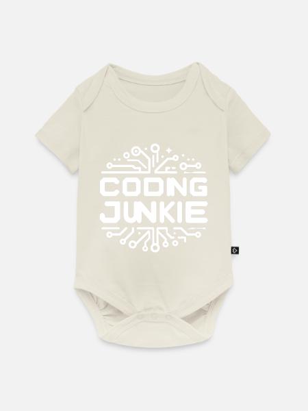 Coding Junkie 13 - Baby Premium Kurzarmbody - Naturweiß