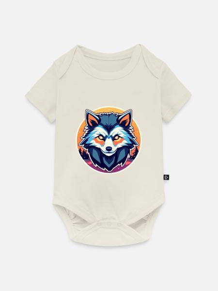 Werwolf Halloween Illustration - Baby Premium Kurzarmbody - Naturweiß