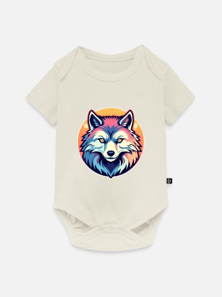 Werwolf Halloween Illustration - Baby Premium Kurzarmbody - Naturweiß