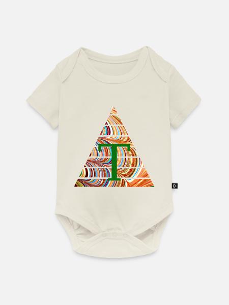 dreieck e 56 t - Baby Premium Kurzarmbody - Naturweiß