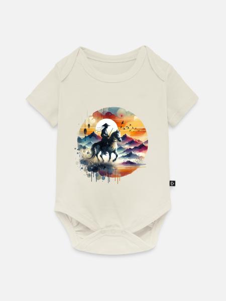Asien Träume - Baby Premium Kurzarmbody - Naturweiß