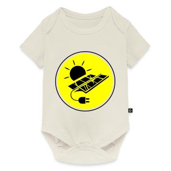 Symbole du système photovoltaïque à énergie solaire - Body à manches courtes Premium Bébé - blanc cassé - Devant