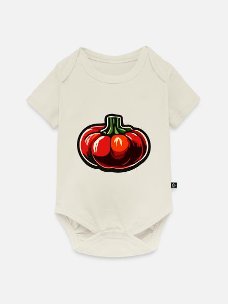 Lebensmittel / Obst / Markt / Vitamine / Design - Baby Premium Kurzarmbody - Naturweiß