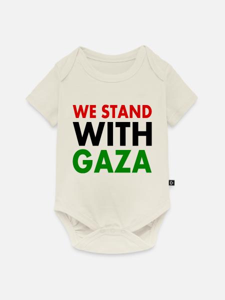We stand with palestine - Baby Premium Kurzarmbody - Naturweiß