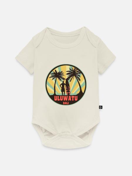 Uluwatu Surfspot Bali - Baby Premium Kurzarmbody - Naturweiß