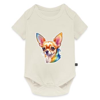 Chihuahua Watercolor - Baby Premium short-sleeve bodysuit - off white - Front