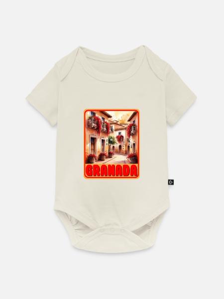 Granada andalusien - Baby Premium Kurzarmbody - Naturweiß