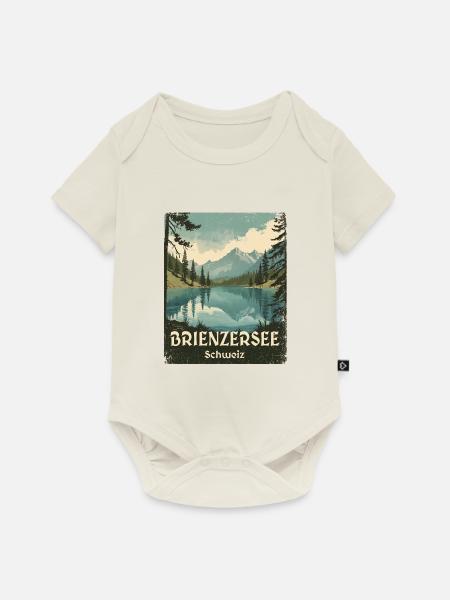Brienzersee - Baby Premium Kurzarmbody - Naturweiß