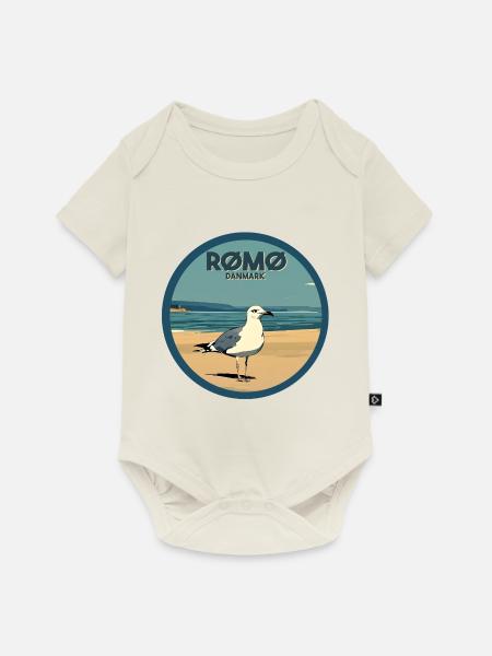 Römö Dänemark - Baby Premium Kurzarmbody - Naturweiß