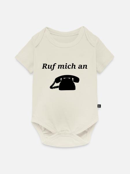 Ruf mich an - Baby Premium Kurzarmbody - Naturweiß