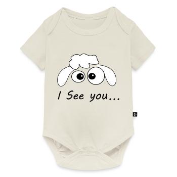 Je te vois - Body à manches courtes Premium Bébé - blanc cassé - Devant